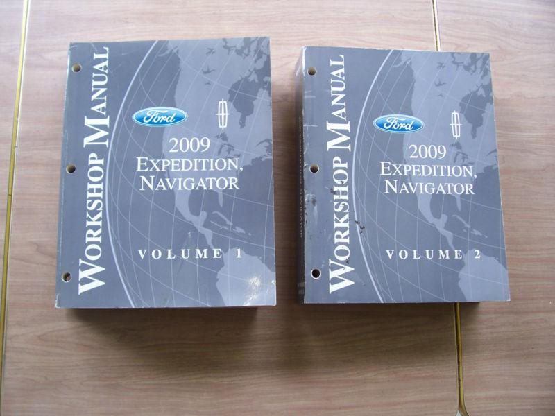 2009 ford expedition, navigator  factory manuals vol 1 & 2