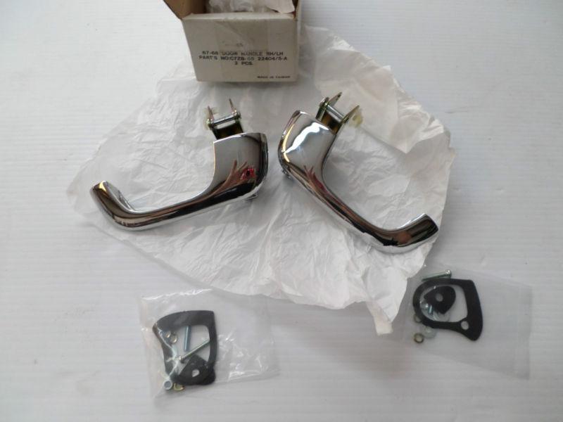 1967-68 ford mustang new31! outside door handles chrome cougar maverick