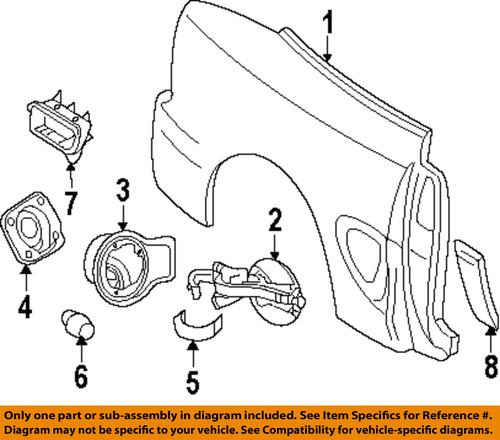 Ford oem n805186s quarter panel-fuel door bumper