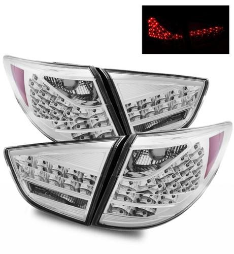 Euro clear chrome led tail lights brake lamps for 2010-2012 tucson gl/gls/pzev