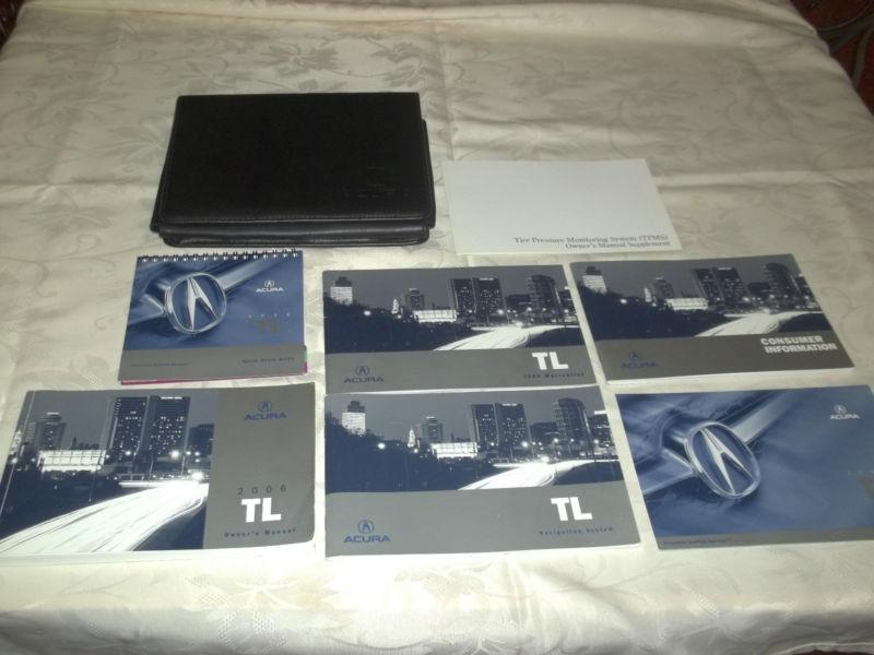 2006 acura tl owner's manual 8/pc.set + navigation & black acura premium case. 