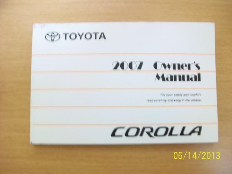 2007 toyota corolla   owners manual 