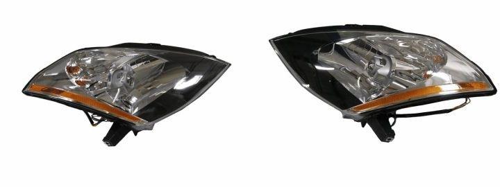 Headlight headlamp halogen assembly pair set both driver passenger side lh+rh