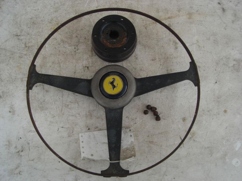 Ferrari 365 gt 2+2 wood steering wheel button vintage