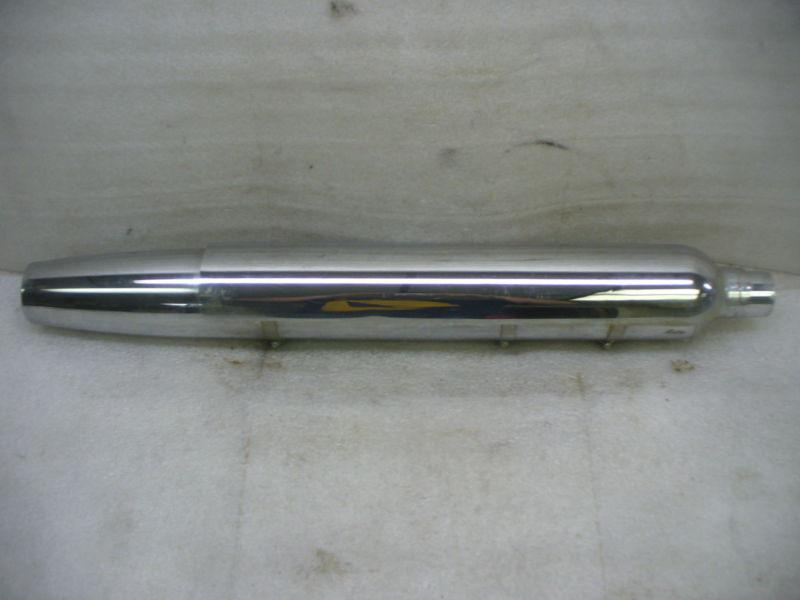 Harley 05 flst right side muffler with heat shield.