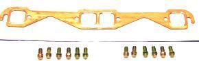 Sb chevy pure solid usa made copper header gasket square port + bolts