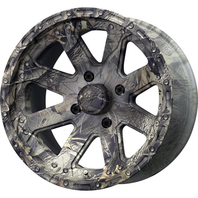 1 new 12x8 2+6 4x136 vision atv 159 outback camouflage wheel/rim