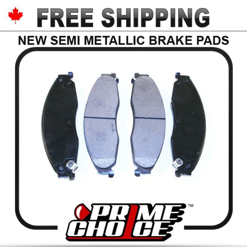 New premium complete set of front metallic disc brake pads with shims