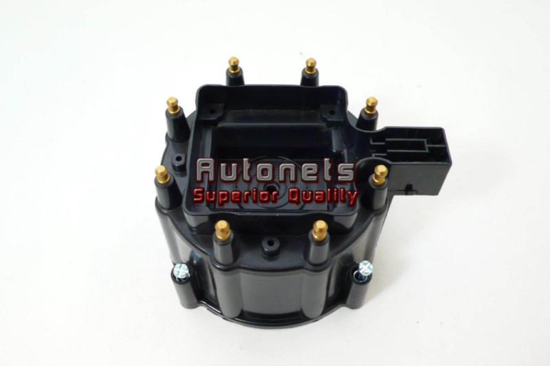 Replacement hei distributor cap black brass terminal gm chevy street hot rat rod