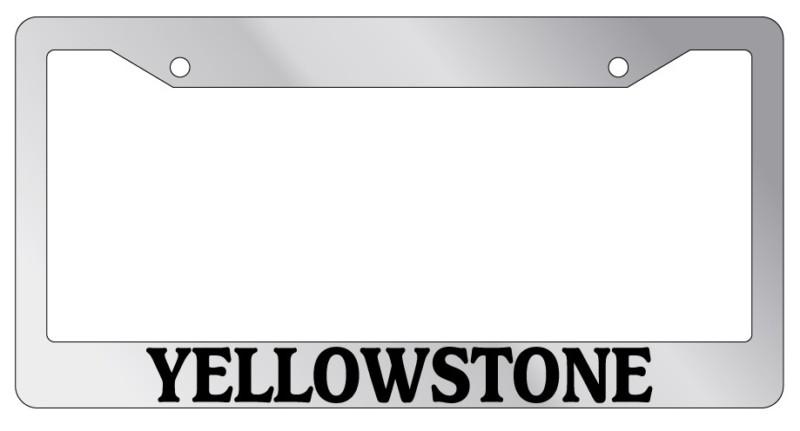 Chrome license plate frame yellowstone auto accessory novelty national park