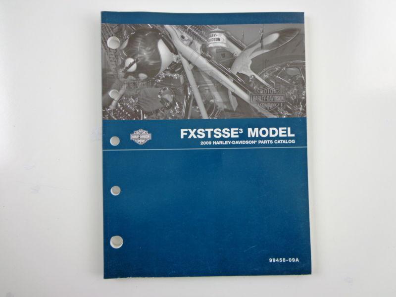 Harley davidson 2009 fxstsse 3 models parts catalog 99458-09a