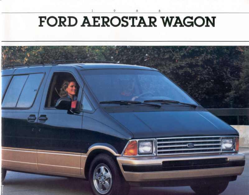 1988 ford aerostar wagon sales brochure folder fdt-8810 original excellent cond