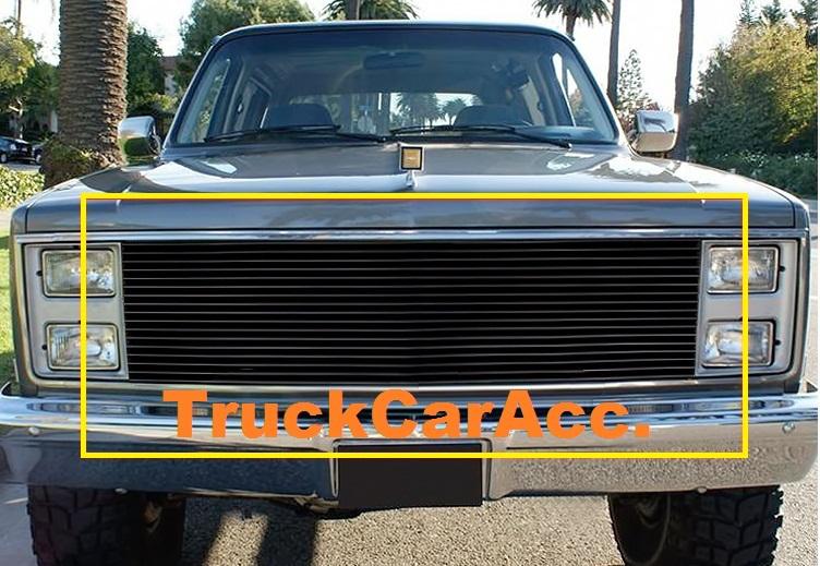 81 82~87 chevy c/k pickup blazer suburban gmc jimmy black billet grille insert