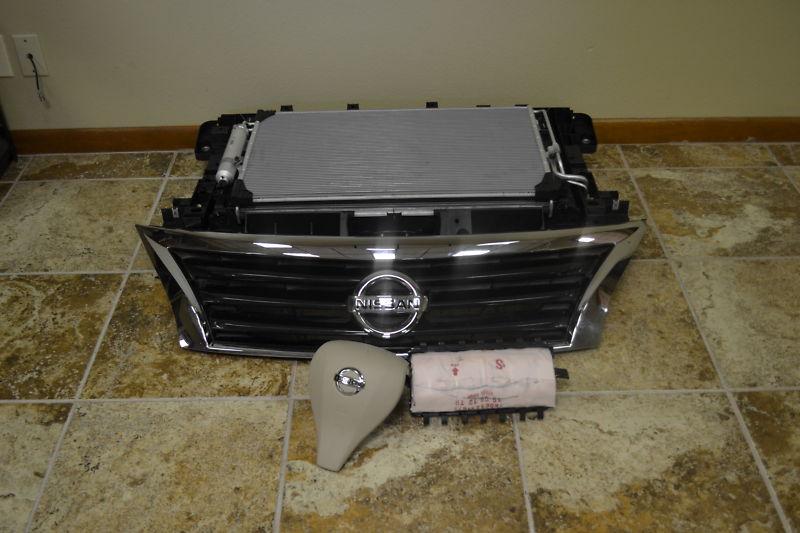 20 13 nissan altima radiator support a/c condensor oem w/airbag set & grille 