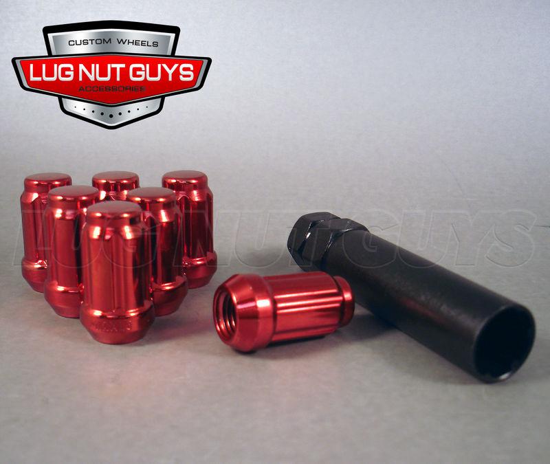 20 lug nuts small diameter tuner spline acorn 12x1.5 red chevrolet gm cars