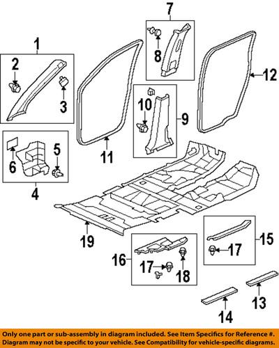 Honda oem 84101szaa01zb interior-windshield pillar trim