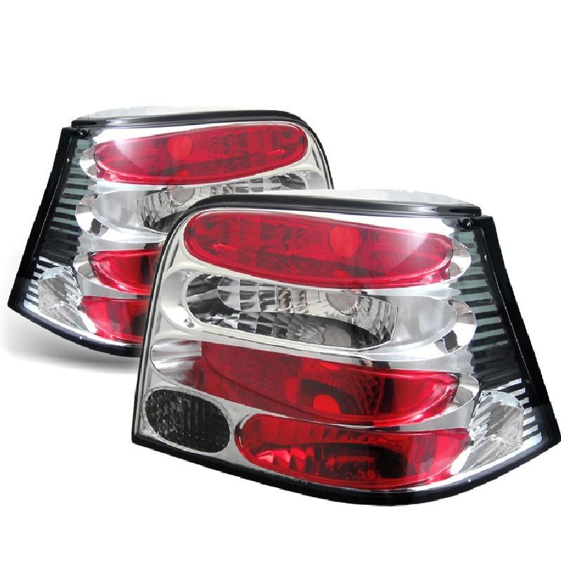 Tln autoparts volkswagen golf 1999 2000 01 02 03 04 altezza tail lights - chrome