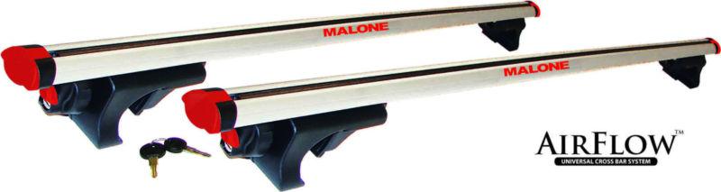 Malone airflow 50" heavy duty aero cross bars, universal, 165 lb load capacity