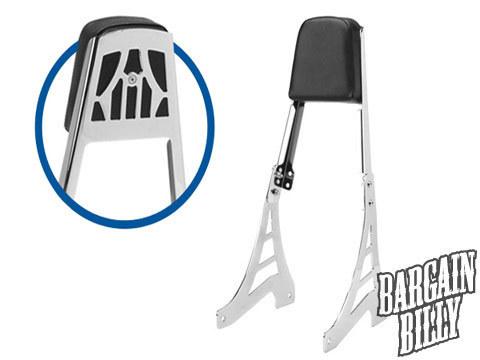 Harley davidson sportster 883 1200 flame backrest sissy bar leather pad