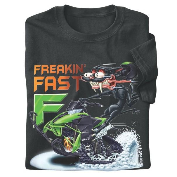 Arctic cat 2013 men's freakin fast black short sleeve t-shirt 3xl