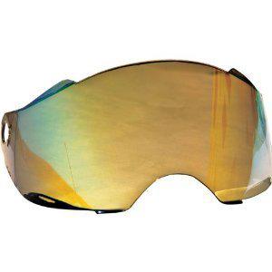 New fly-racing trekker adult dual-sport helmet shield/visor, gold mirror,