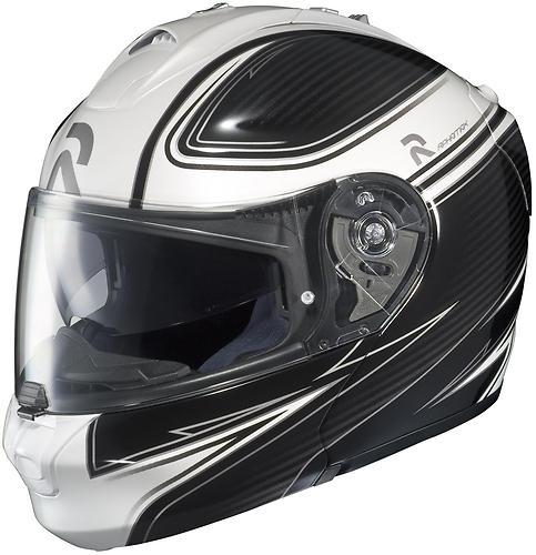 Hjc rpha-max align modular flip-up chin-bar helmet,mc-10/white/gray/black,xl