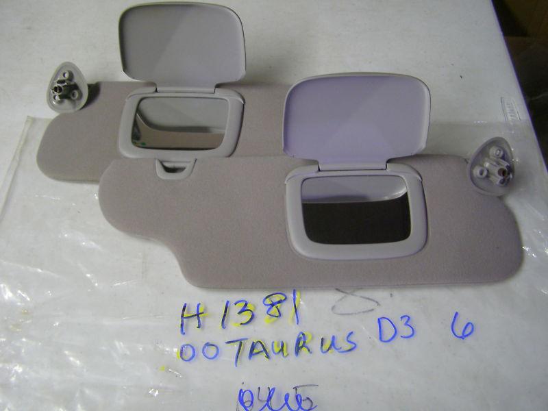 2000 ford taurus sun visors sunvisors  gray  cloth oem