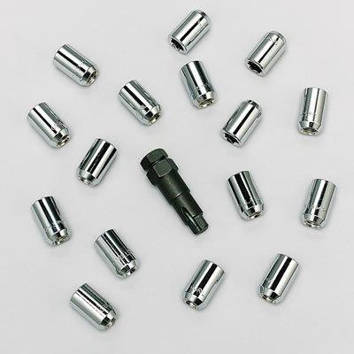 Gorilla lug nuts conical seat 12mm x 1.50 rh tuner chrome plated steel set of 16