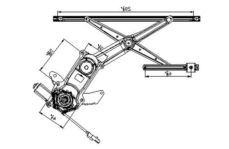 Right passenger side replacement front power window regulator 97-04 dodge dakota