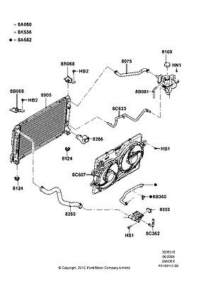 9l8z8286a ford hose assy