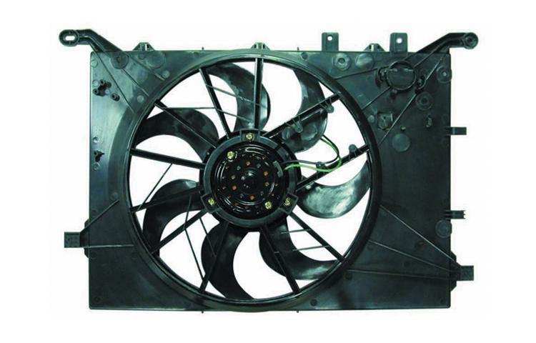 Ac condenser radiator cooling fan assembly volvo s60 s80 v70 xc70 86496346