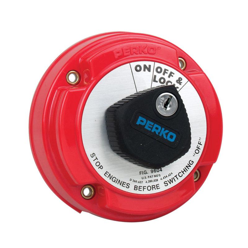 Perko medium duty main battery disconnect switch w/alternator field disconnect &