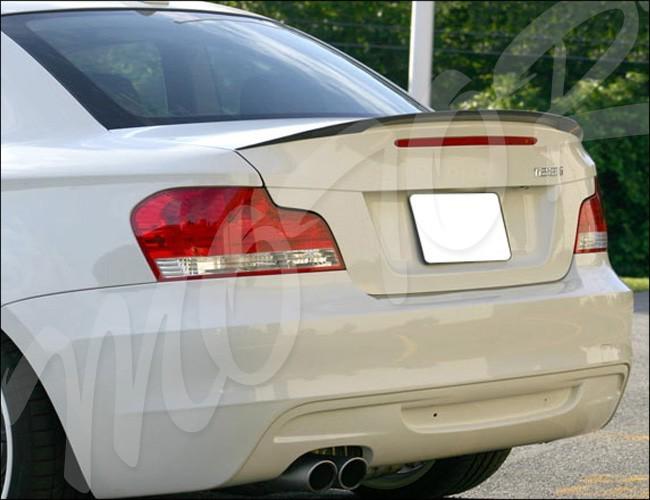 Carbon fiber-bmw e82 coupe 2dr 1-series performance style trunk spoiler lip wing