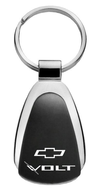 Chevy chevrolet volt black tear drop keychain car ring tag logo lanyard