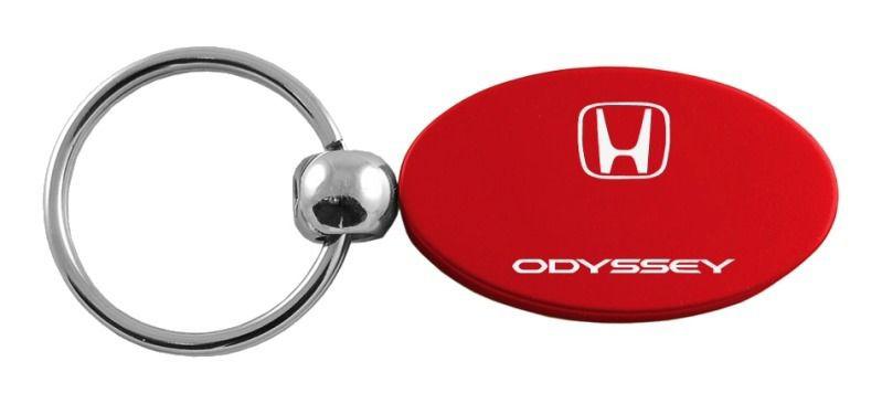 Honda odyssey red oval metal keychain car ring tag key fob logo lanyard