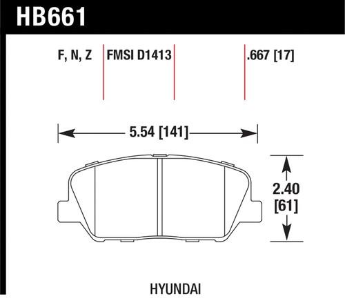 Hawk performance hb661f.667 disc brake pad 10 genesis coupe