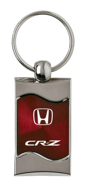 Honda crz burgundy rectangular wave key chain ring tag key fob logo lanyard