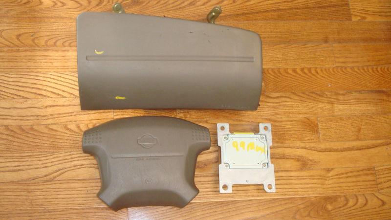 1998 99 nissan maxima oem taupe driver & passenger airbags w/module #54771-72013