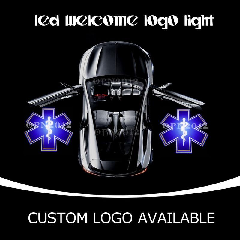 Caduceus snake medical symbol logo car door led laser projector shadow light