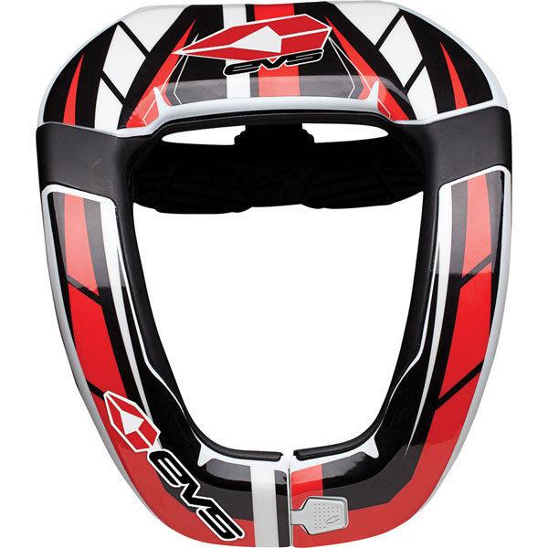 Black/red/white adult evs sports r4 neck brace graphic kit