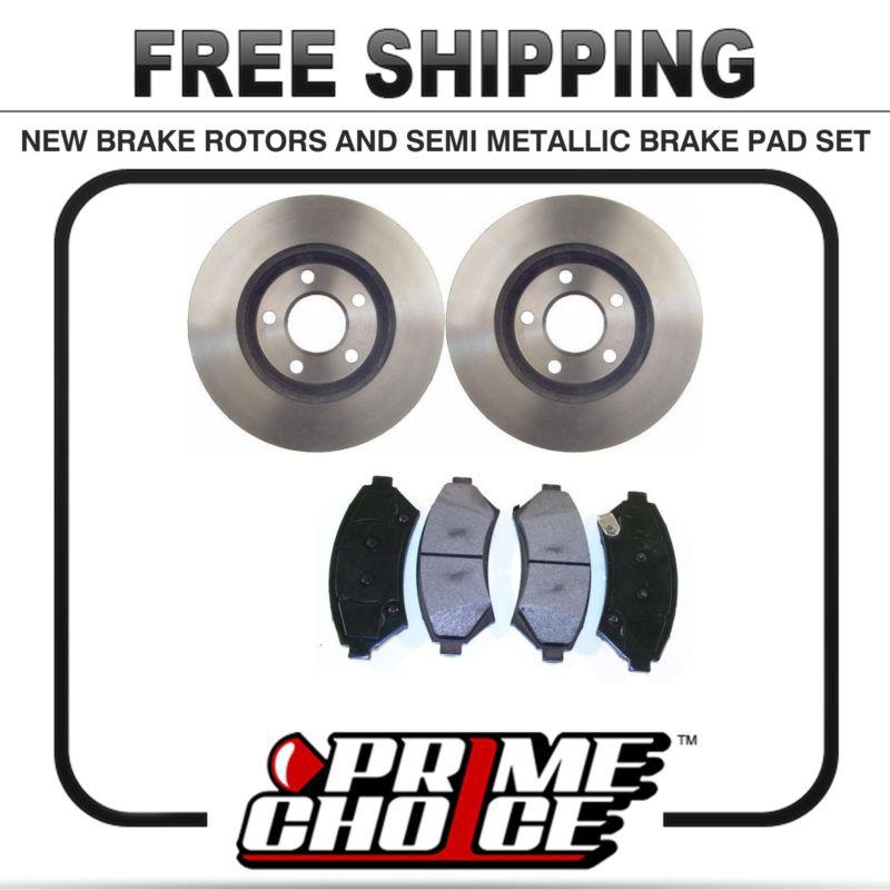 Premium front metallic brake pads and disc rotors complete kit left & right pair