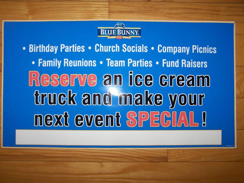 Reserve for your event vinyl decal sticker, ice cream truck or water ice van