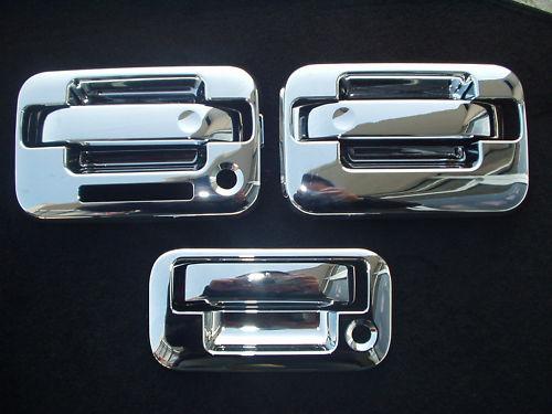 Chrome door handle tailgate covers for ford f150 04-13 3k