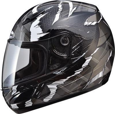 Gmax gm48 f/f shattered helmet dark silver/black xs g7481543 tc-19