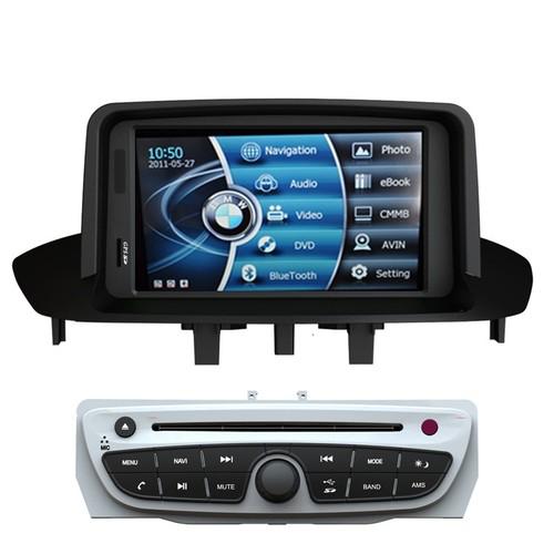 2din car gps navigation radio stereo ipod tv dvd player for 08-12 renault megane