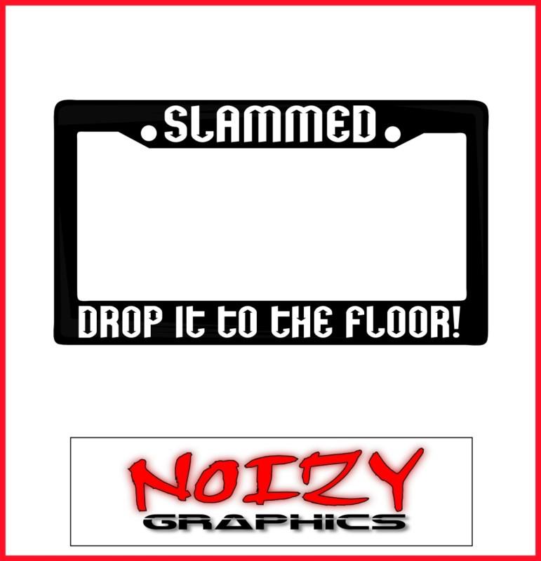 Funny jdm racing license plate frame car sticker decal slammed lowrider drop flo