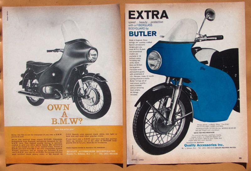 0147   two vintage 1966 butler fairing ads!  