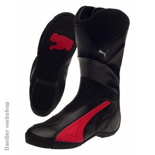 Puma super ride motorcycle boots, black-red line, last pairs in stock, new!!!