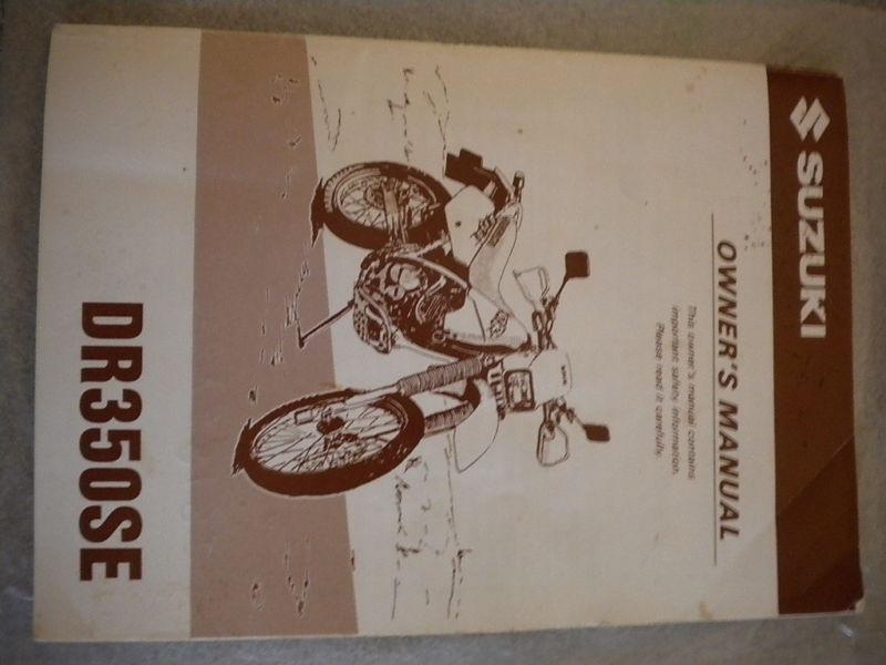 Suzuki owners manual 1997-1999 dr350se 81 pages 99011-14d94-03a