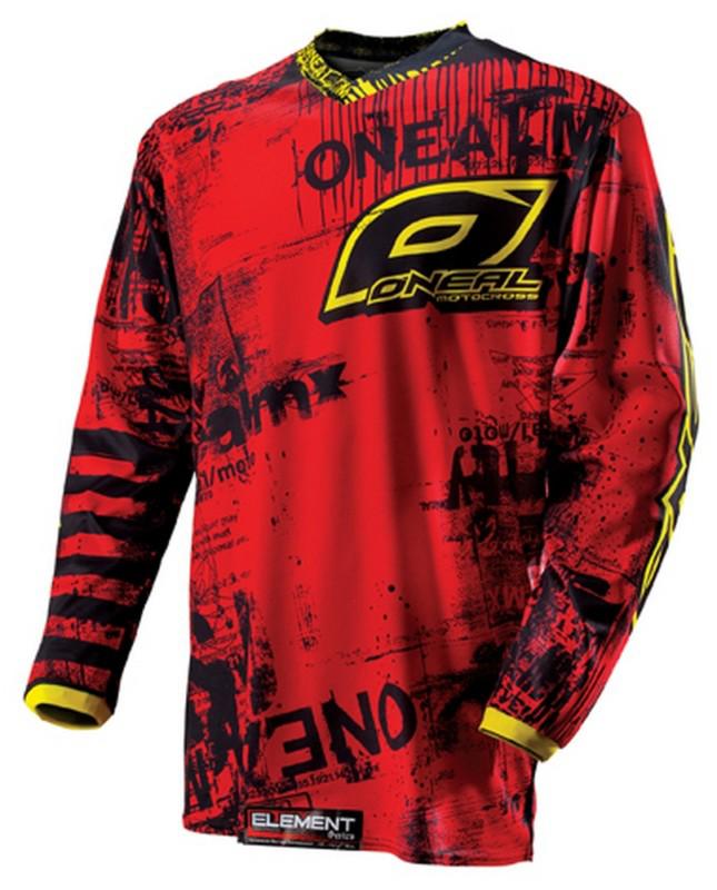 2013 o'neal element toxic jersey - red/yellow - xxl (2xl) --0010-806